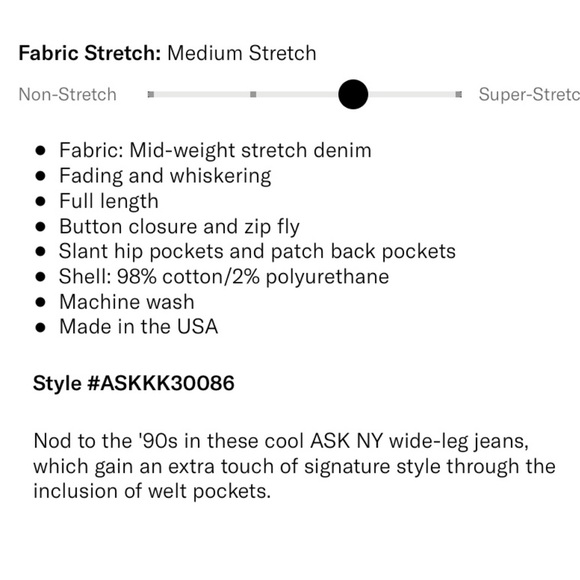 ASKK NY Brighton Wide Leg Jeans 27 - Picture 6 of 6